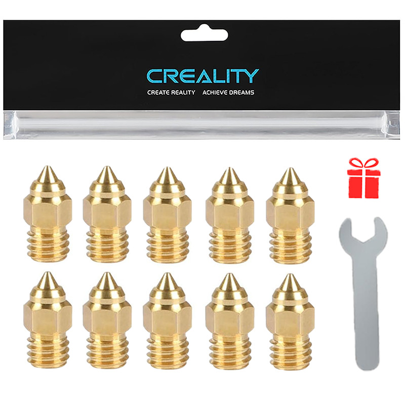 10pcs Creality Ender 3 S1 Nozzle with tool for Ender 3/Pro/V2/Max/Neo, Ender5