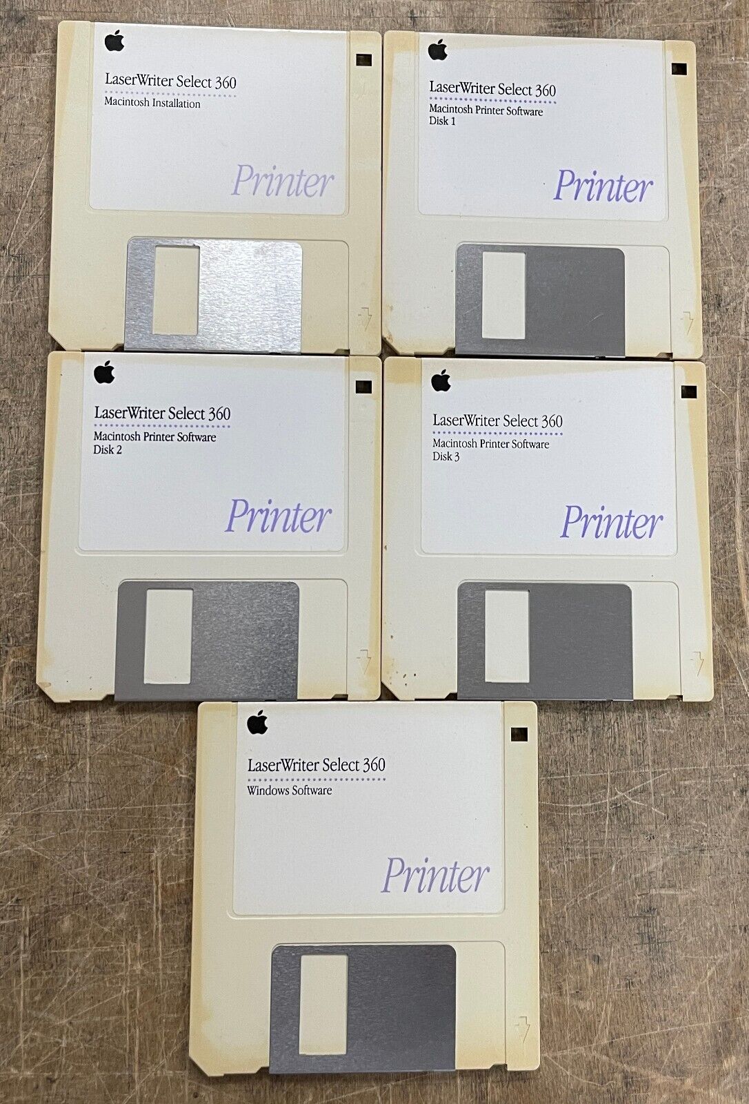 Apple LaserWriter Select 360 Installation Floppy Set TESTED READABLE