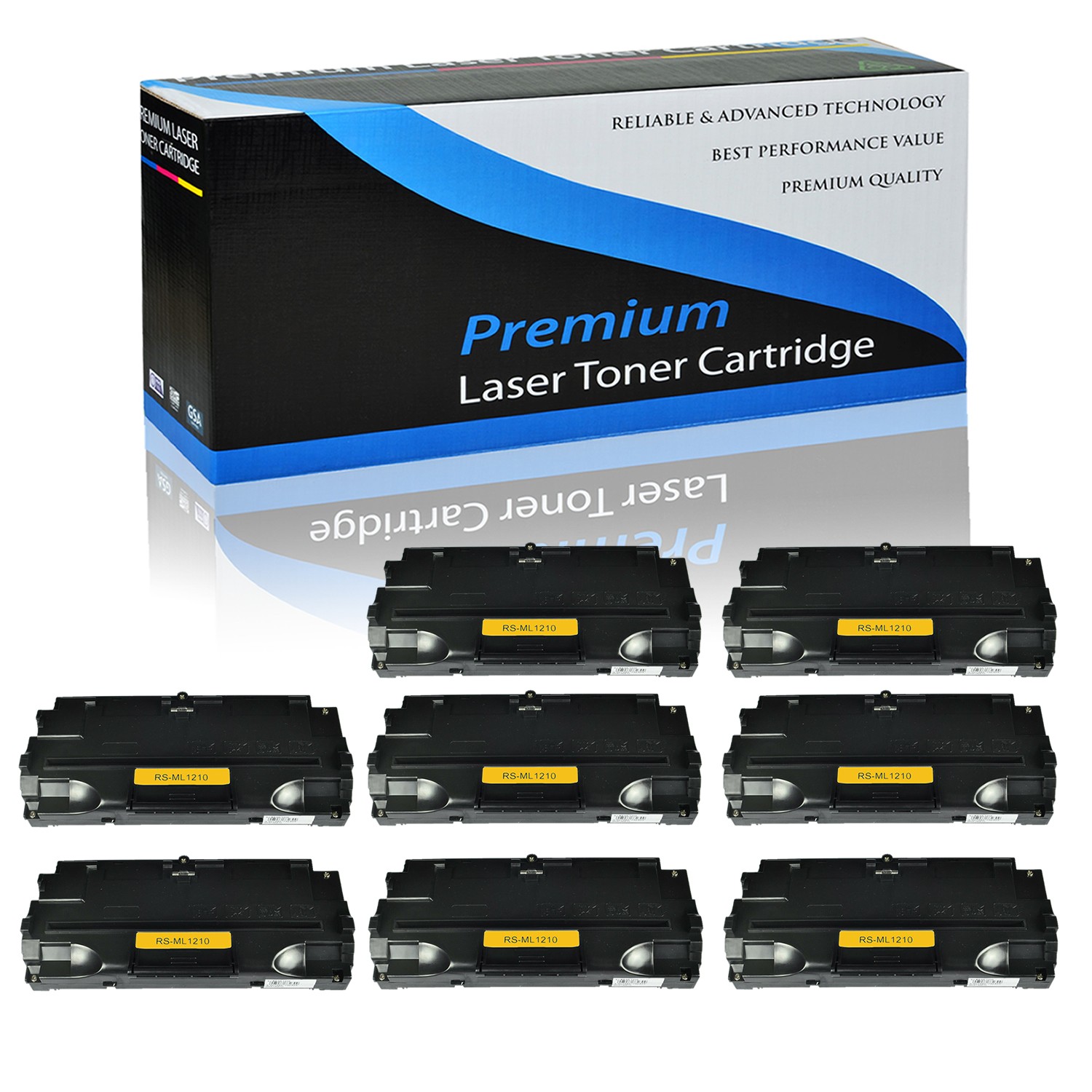 8 PK ML1210 Black Toner Cartridges For Samsung ML-1010 1020 1210 1220 1250 1430