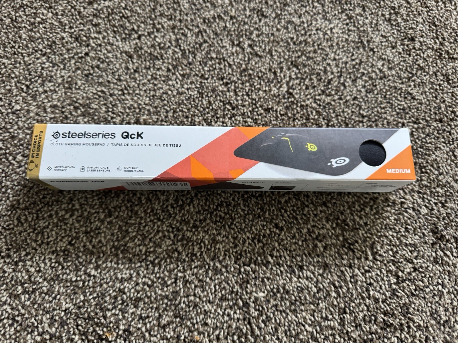 Performance Mousepad, Micro-Woven + Non-Slip, steelseries QcK model, Medium Size