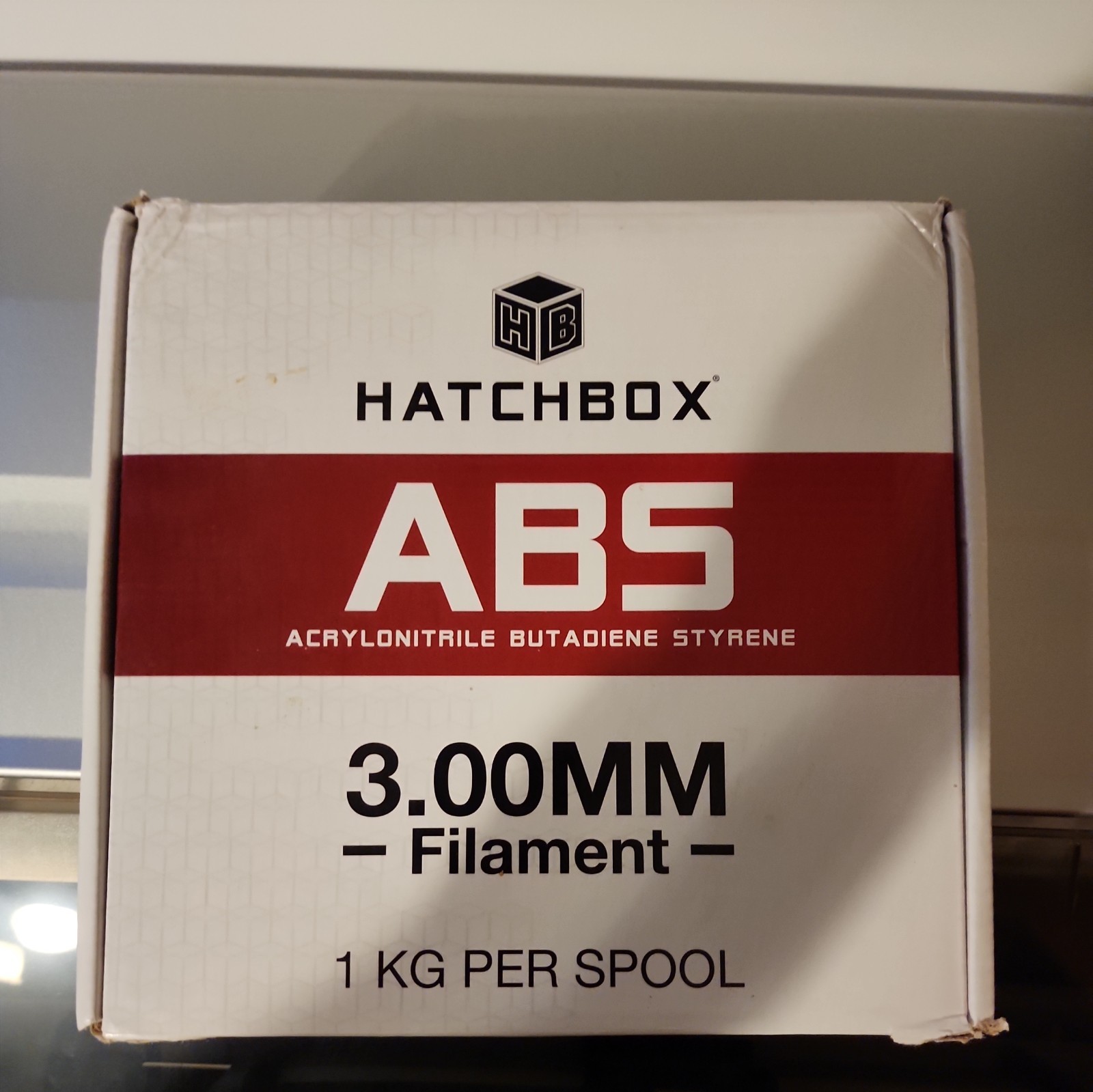 HATCHBOX ABS 3.00 mm 3D Printer Filament in Black, 1kg Spool