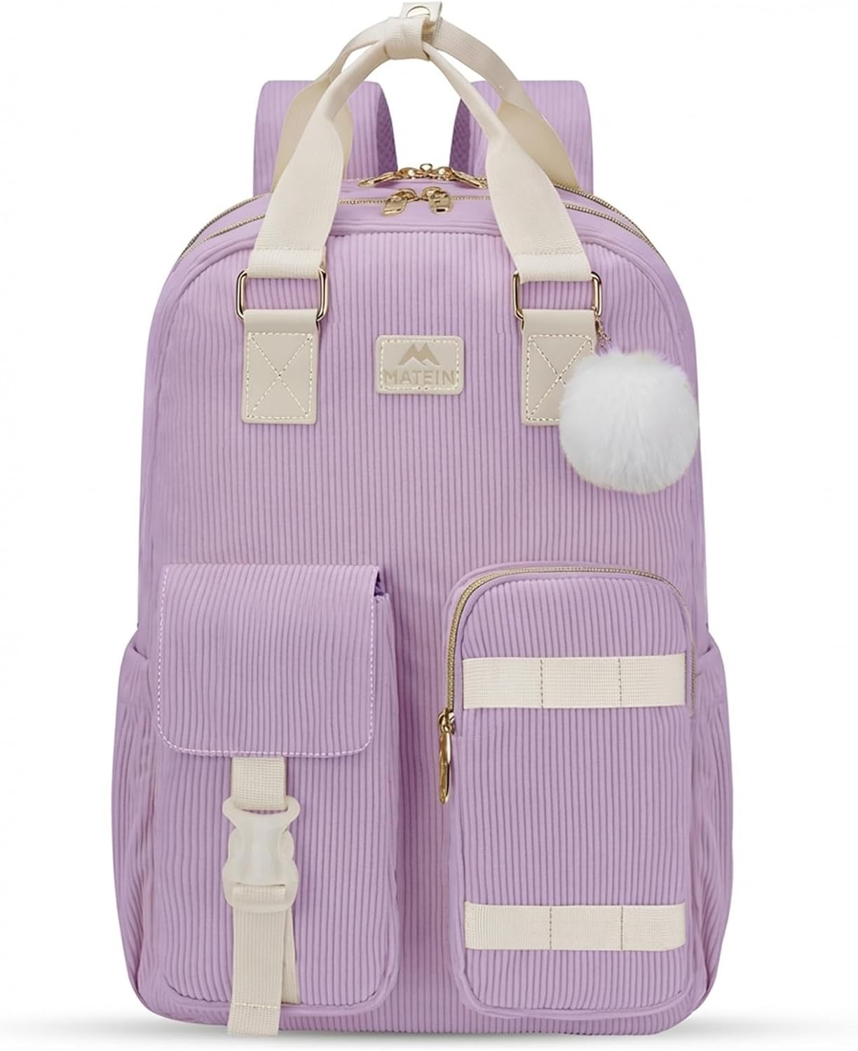 MATEIN Laptop Corduroy Backpack Fits 15.6 In Computer College TSA Approved New