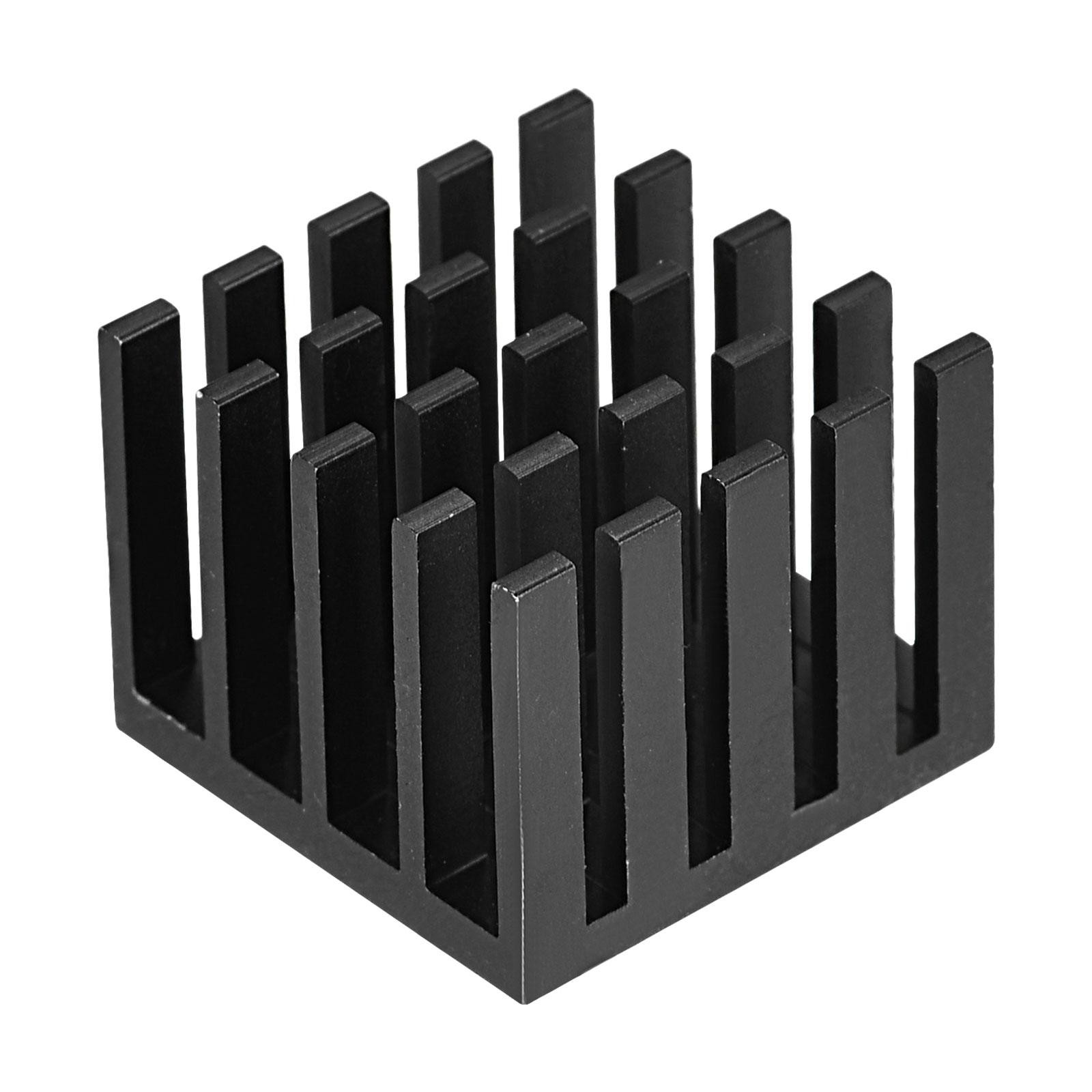 Electronic Radiators Aluminium Heatsink 20x20x16mm for CPU Black Pack of 10