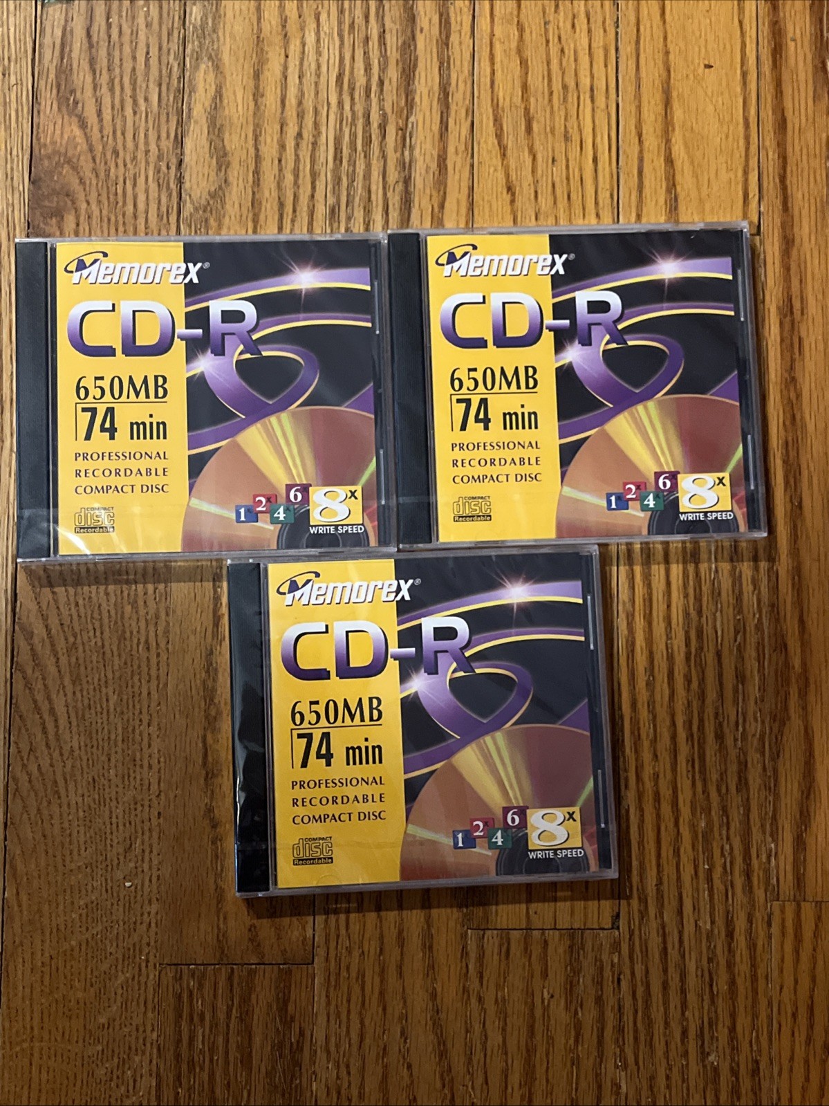 New Sealed Memorex CD-R Professional Recordable Compact Disc Lot Of 3