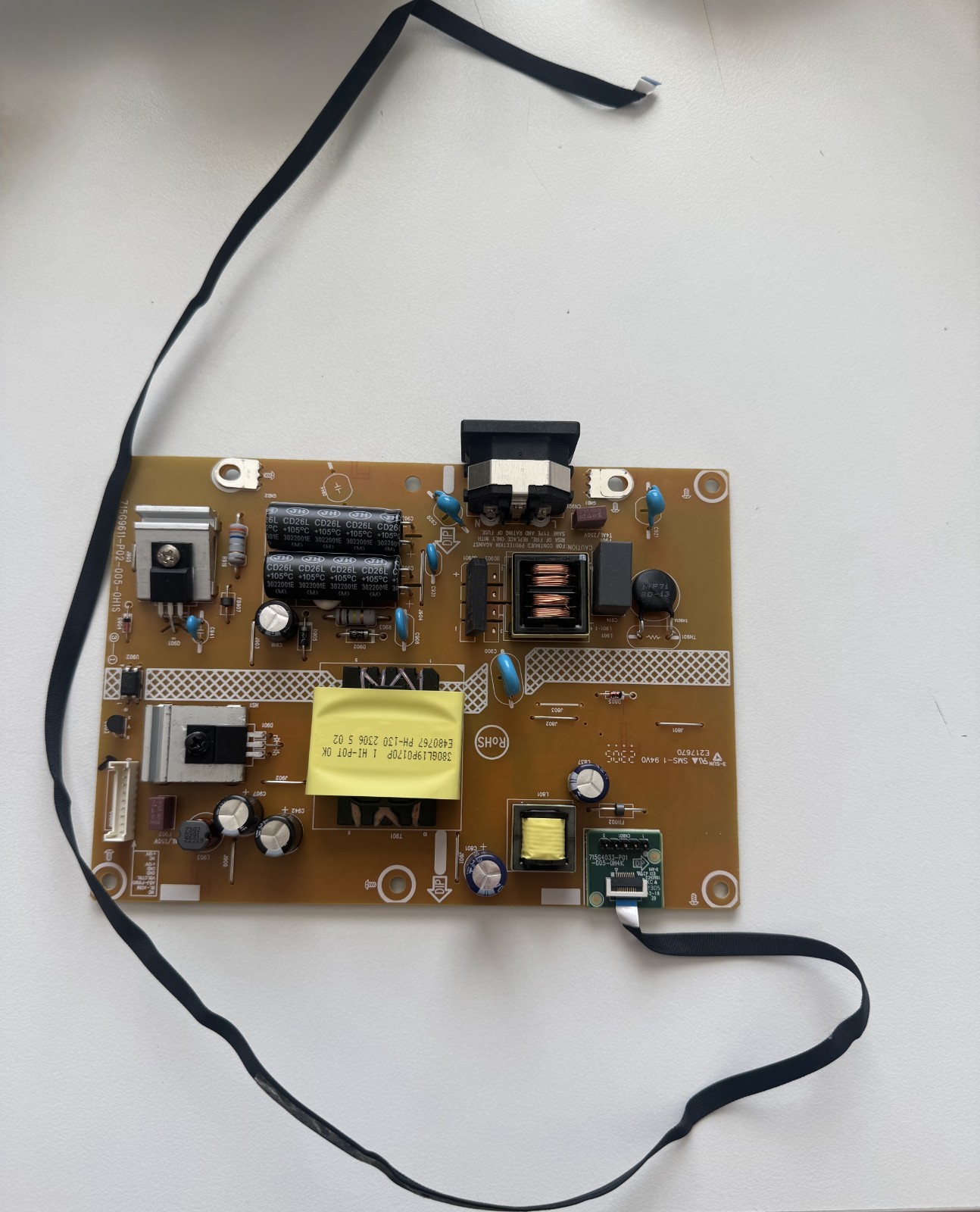 AOC C27G2Z 27" Curved Monitor Power Supply Board 715G9611-P02-005-0H1S Tested