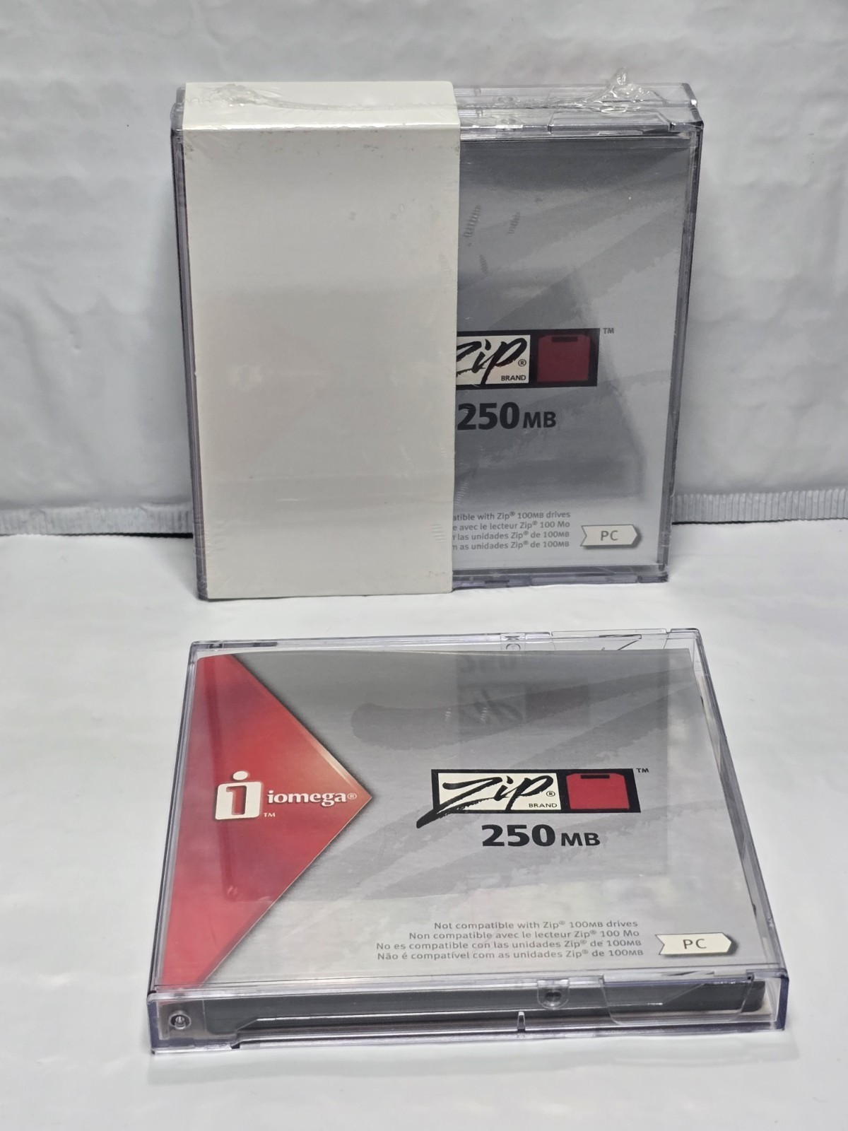 Iomega: 250 Mb Zip Disks - Lot Of 3 PCS | 2 New In Original Box 1 New Opened