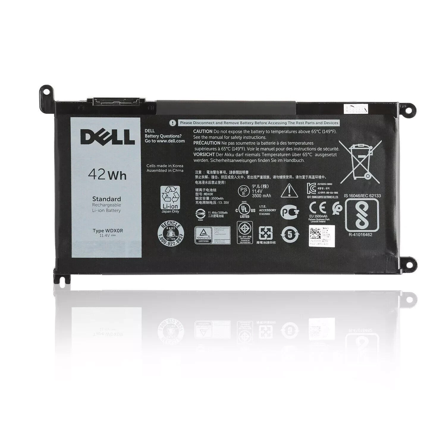 NEW Genuine WDX0R Battery for Dell Latitude 3180 3590 3340 3400 3390 3500 42Wh