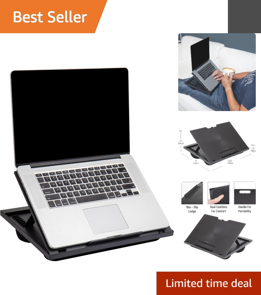 Cushioned 8-Angle Portable Laptop Desk - Easy-to-Clean and Travel-Friendly