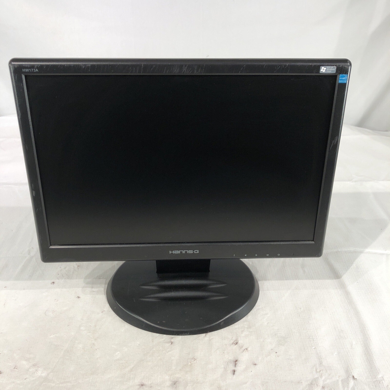 HannsG HW173A 17" LCD Flat Panel Monitor Display VGA w/ Cords Grade B