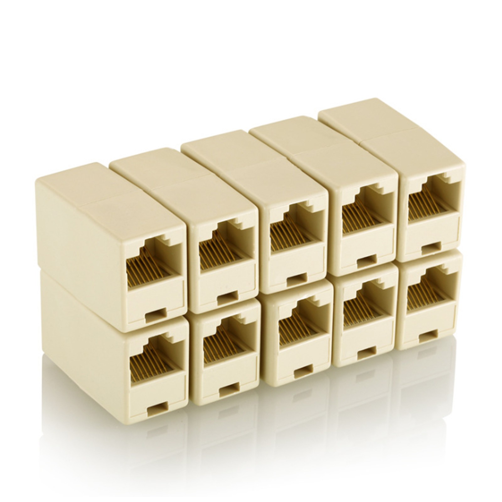 10-100X RJ45 Cat5 Cat5e Ethernet Network Lan Cable Connector Joiner Coupler Plug