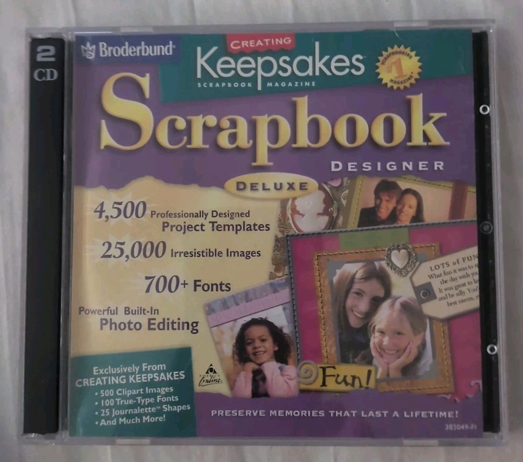 Creating Keepsakes Scrapbook Designer Deluxe PC CD print memories B2