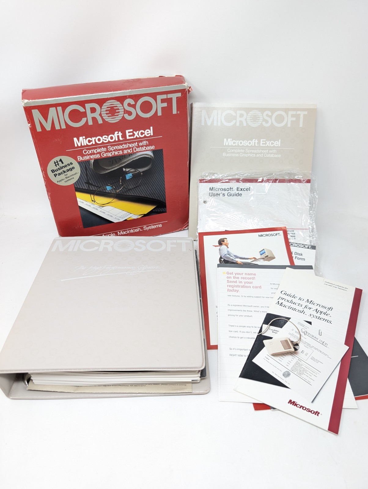 Vintage Microsoft Excel for Mac 1985 Version 1.03 BOX AND MANUALS ONLY. NO DISKS