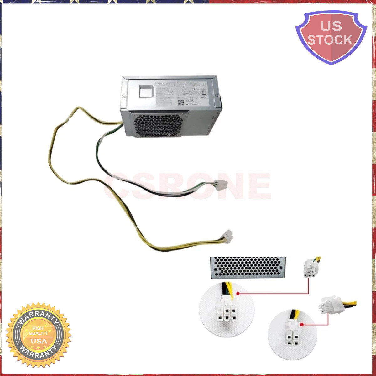 NEW Power Supply 6Pin + 4Pin For Liteon PA-2301-3 PA-2331-11 300W