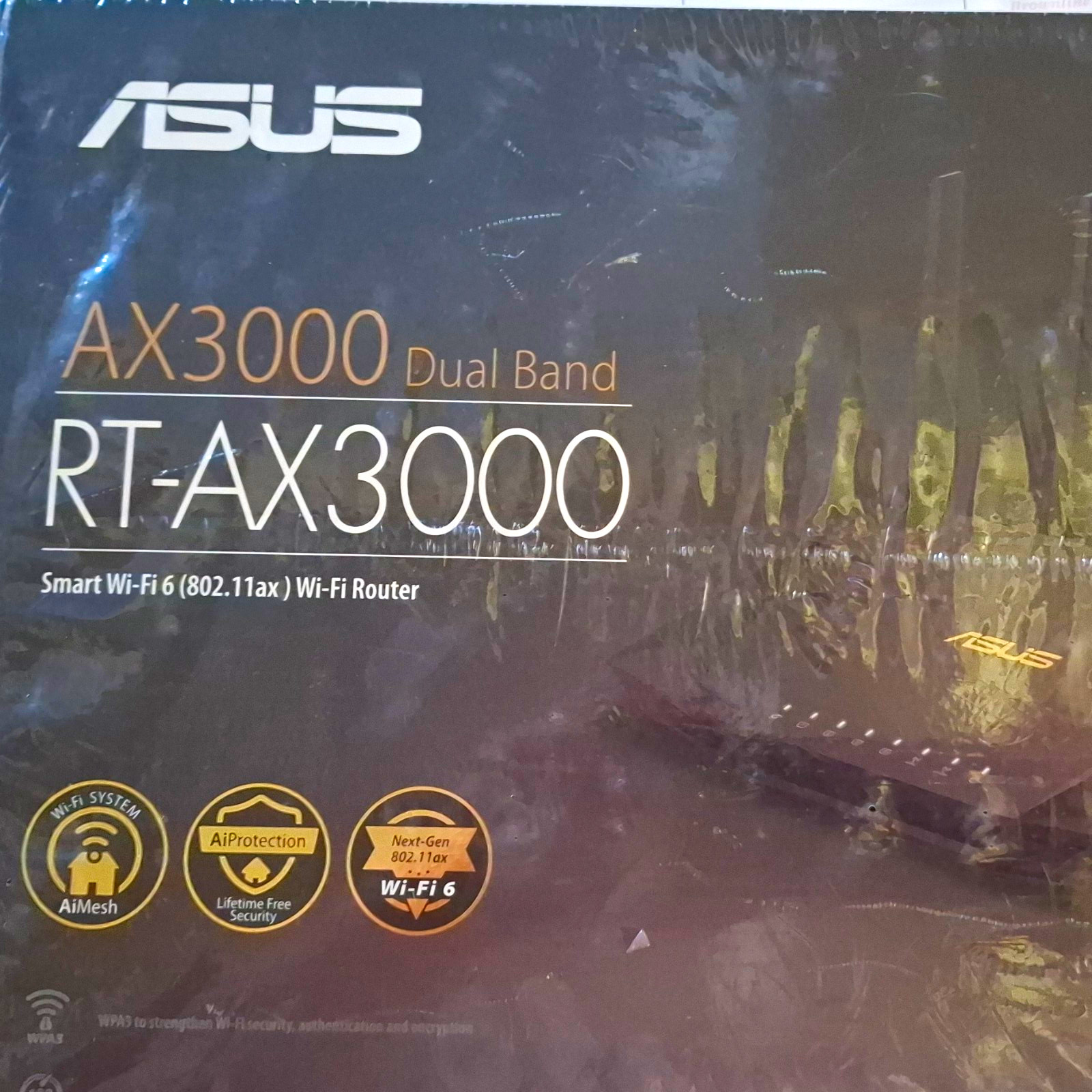 ASUS RT-AX3000 AX3000 Wi-Fi 6 Dual-Band Router 4 LAN Ports AiMesh
