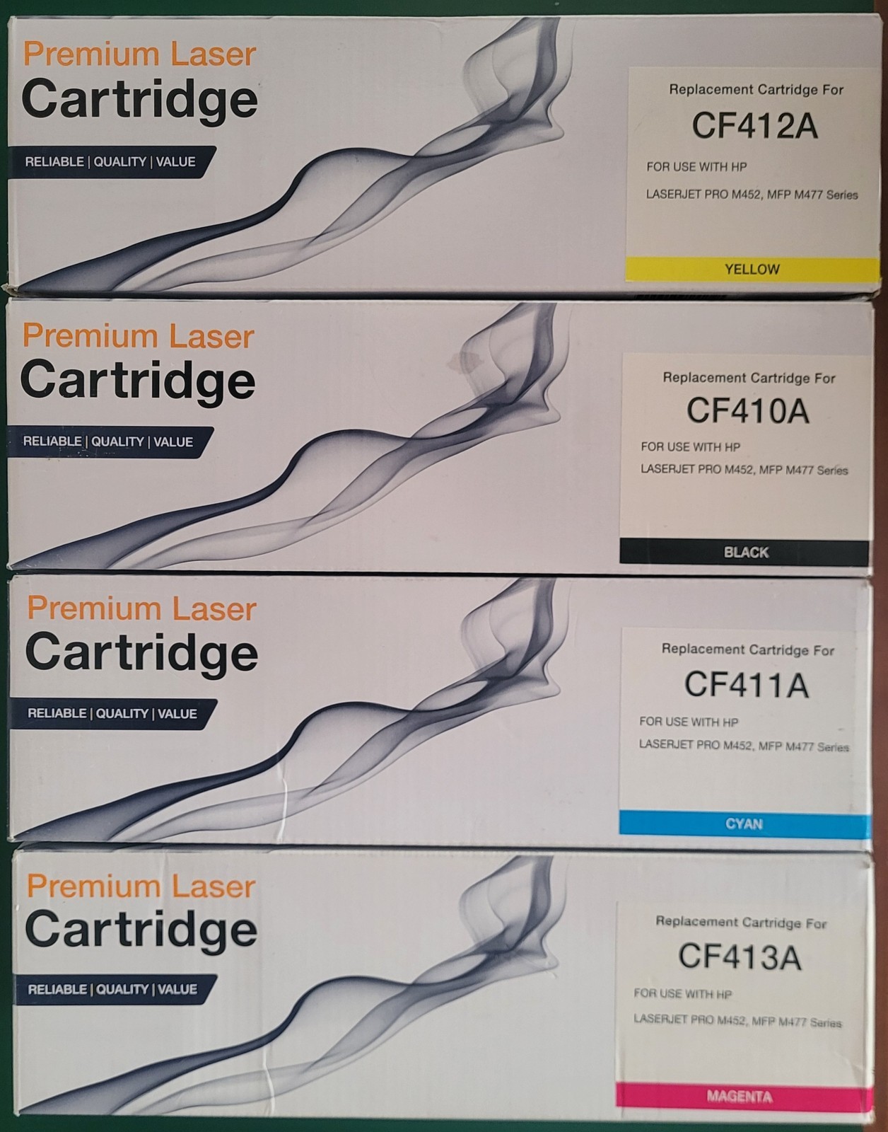 Premium 4 Piece Set of Replacement Cartridge HPLaserJet Pro M452,MFP M477 Series