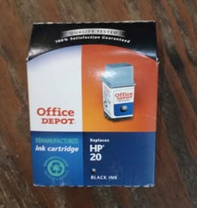 Office Depot Black Inkjet Ink Cartridge Compatible with HP 20