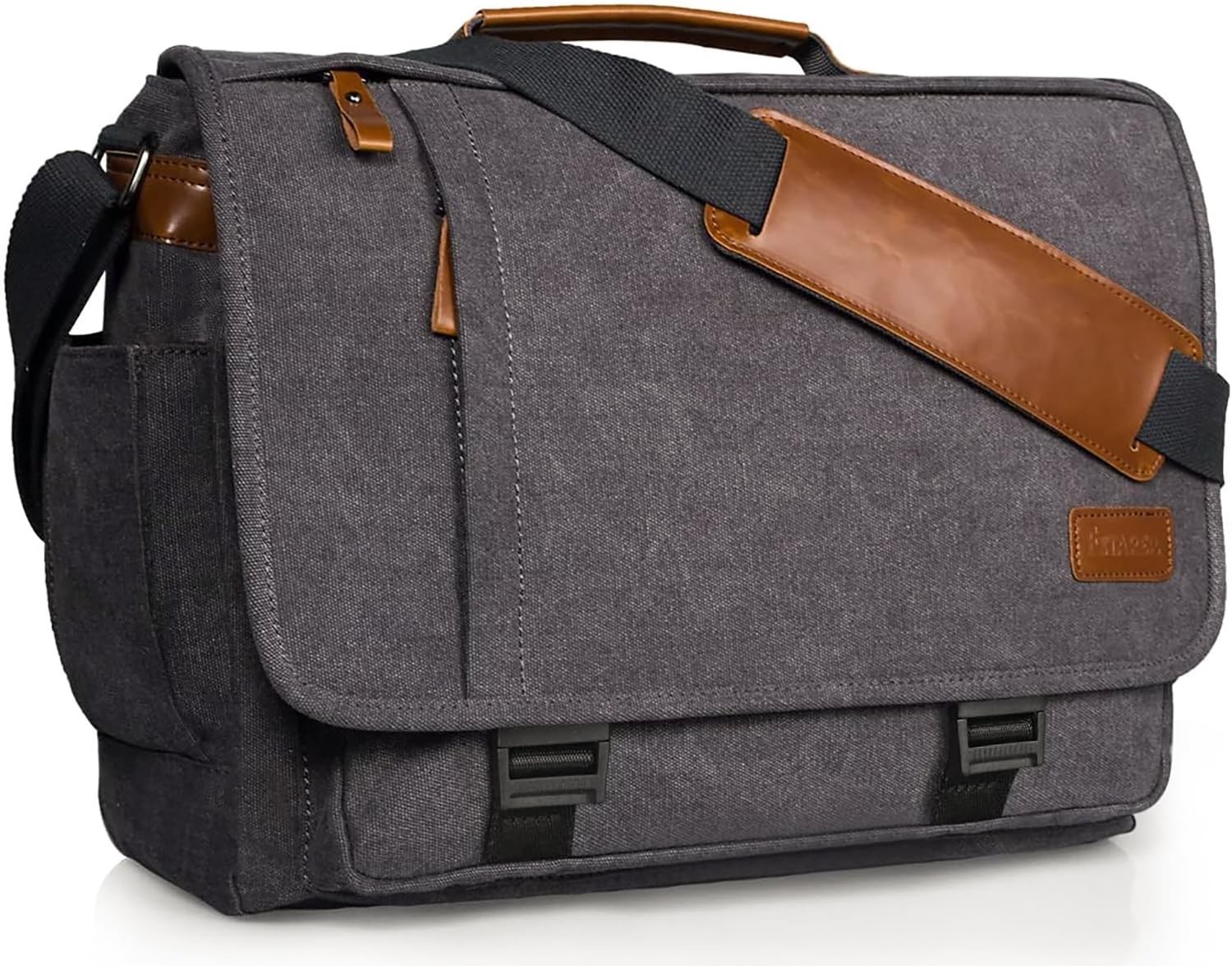 Men Messenger Bag 17-17.3 Inch Laptop Bag Water-resistant Canvas Computer Sho...