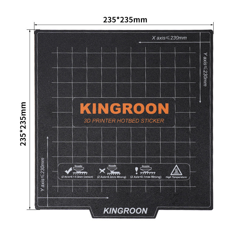 3D Printer Parts Magnetic Bed Tape Sticker 235/310mm Square Surface Flex Plate