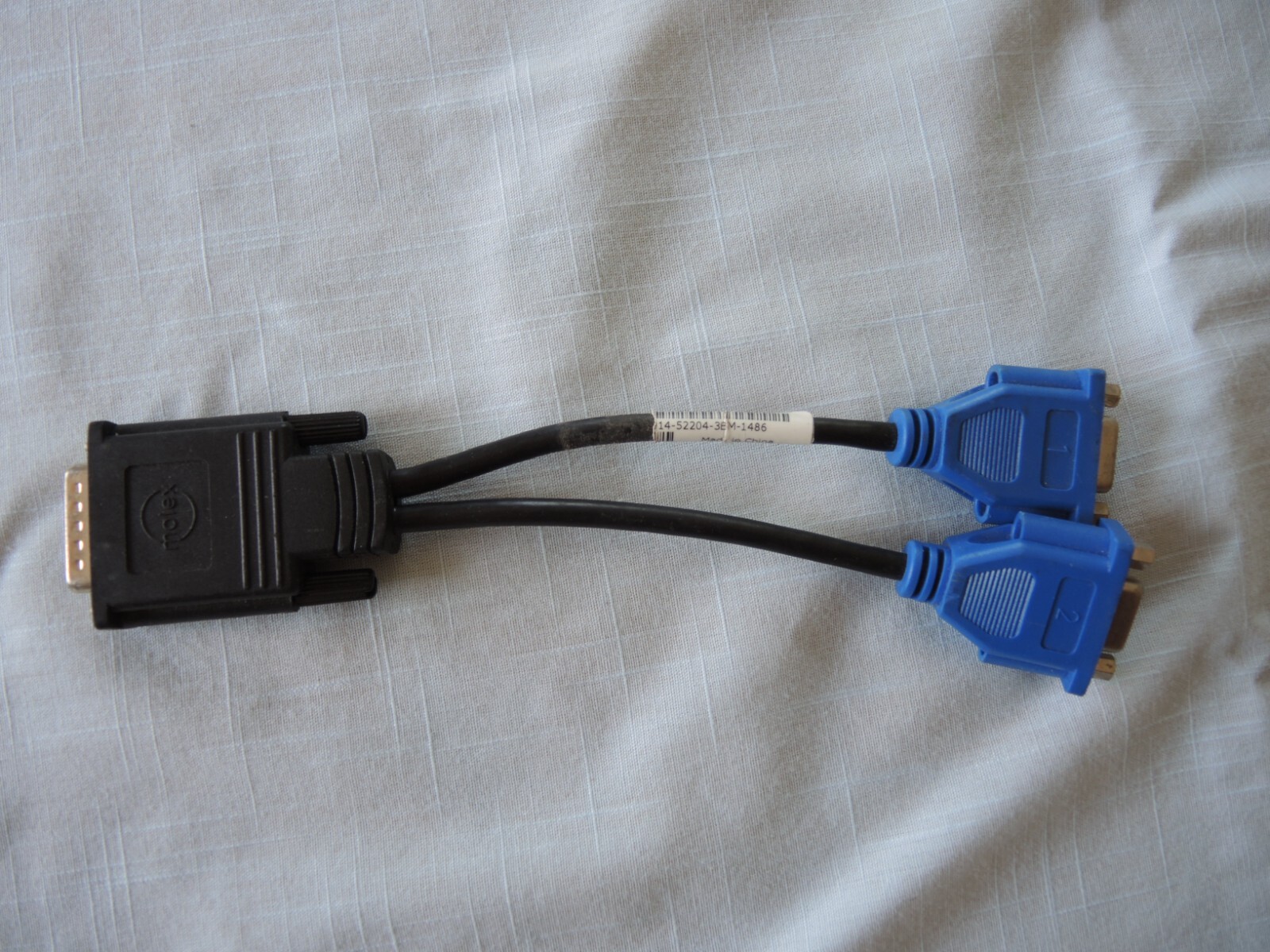 MOLEX Dell HP DP/N 0G9438 VIDEO CARD SPLITTER CABLE DMS-59 TO DUAL VGA CABLE