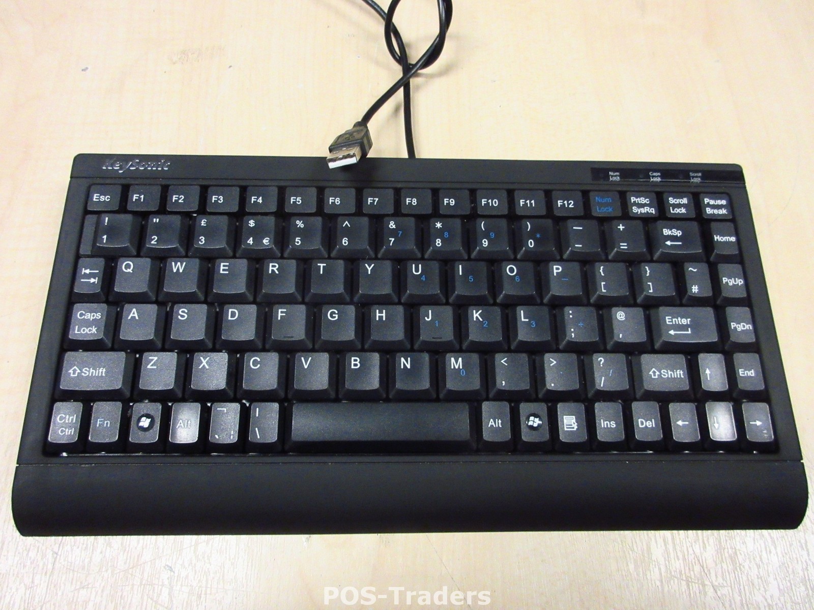 Keysonic ACK-595U UK QWERTY USB Wired Compact Mini POS Keyboard
