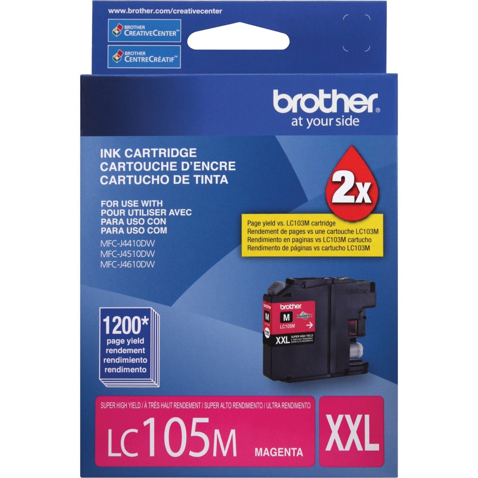 NEW Brother Genuine  LC105MXXL Super High Yield Magenta Ink Cartridge