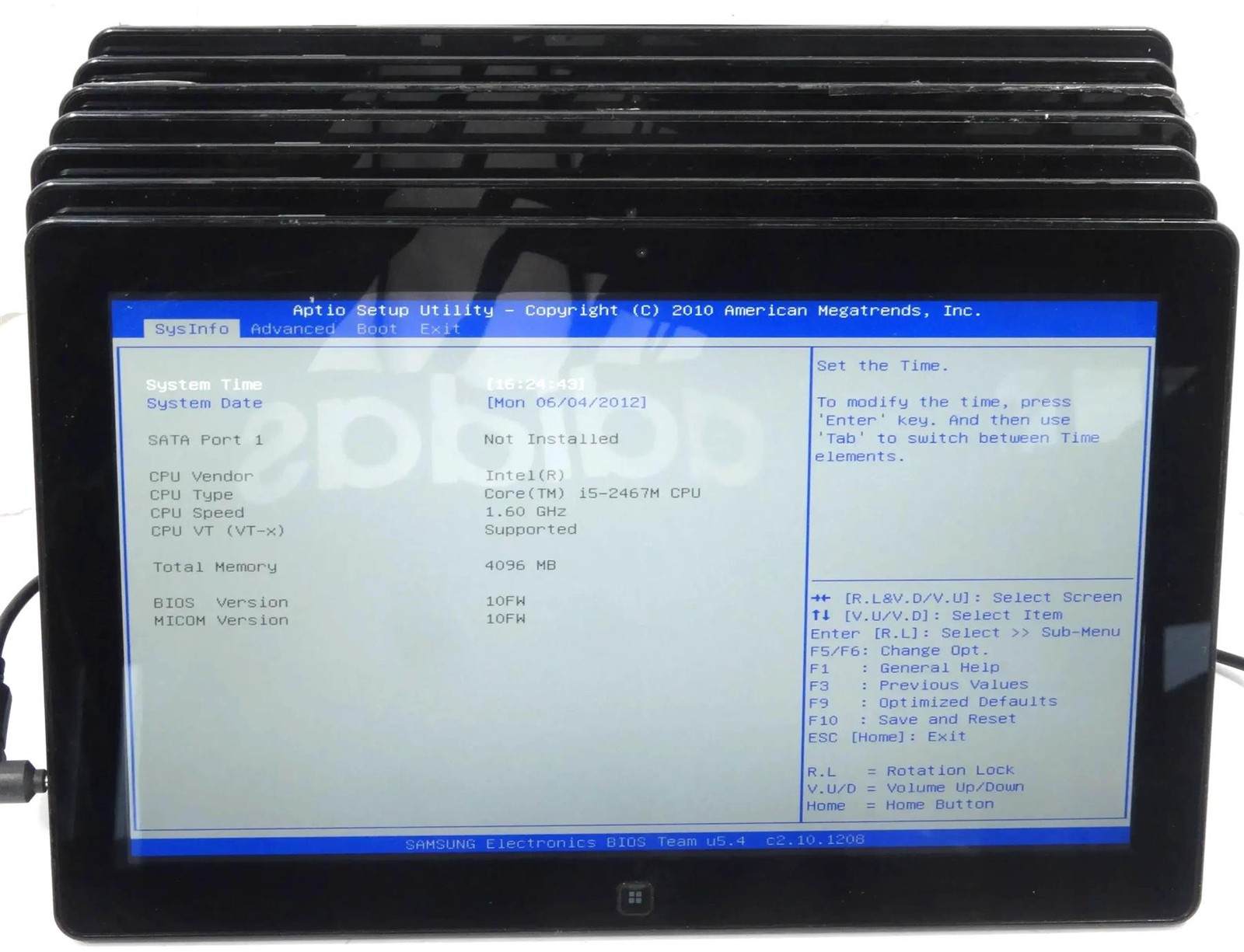 Lot 7 Samsung  Series 7 Slate XE700T1A 11.6" Core i5-2467M 1.6GHz 4GB No SSD