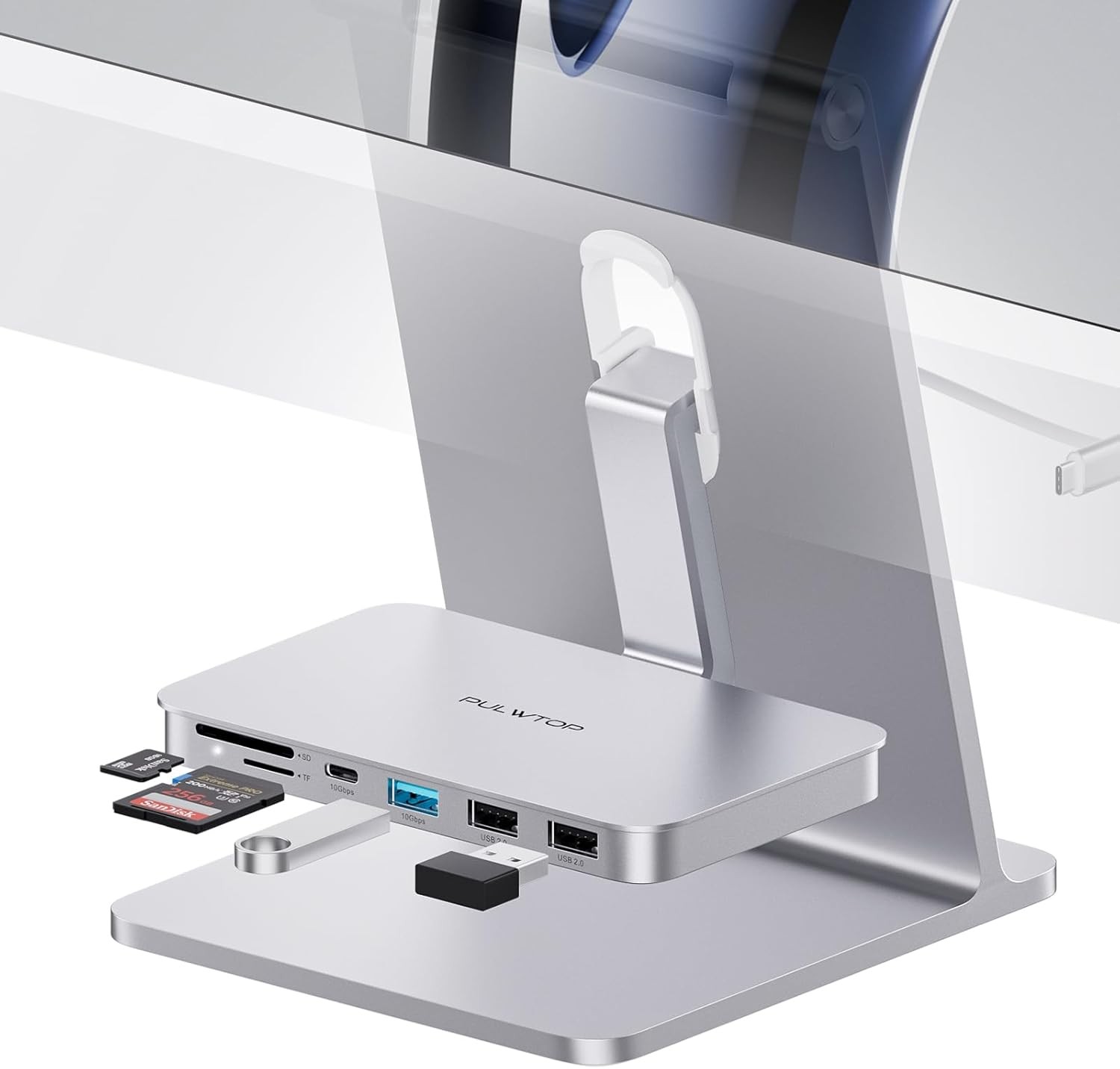 Imac Accessories for I-Mac 2021/2023/2024, USB C Hub for Imac with USB A/C 10Gb