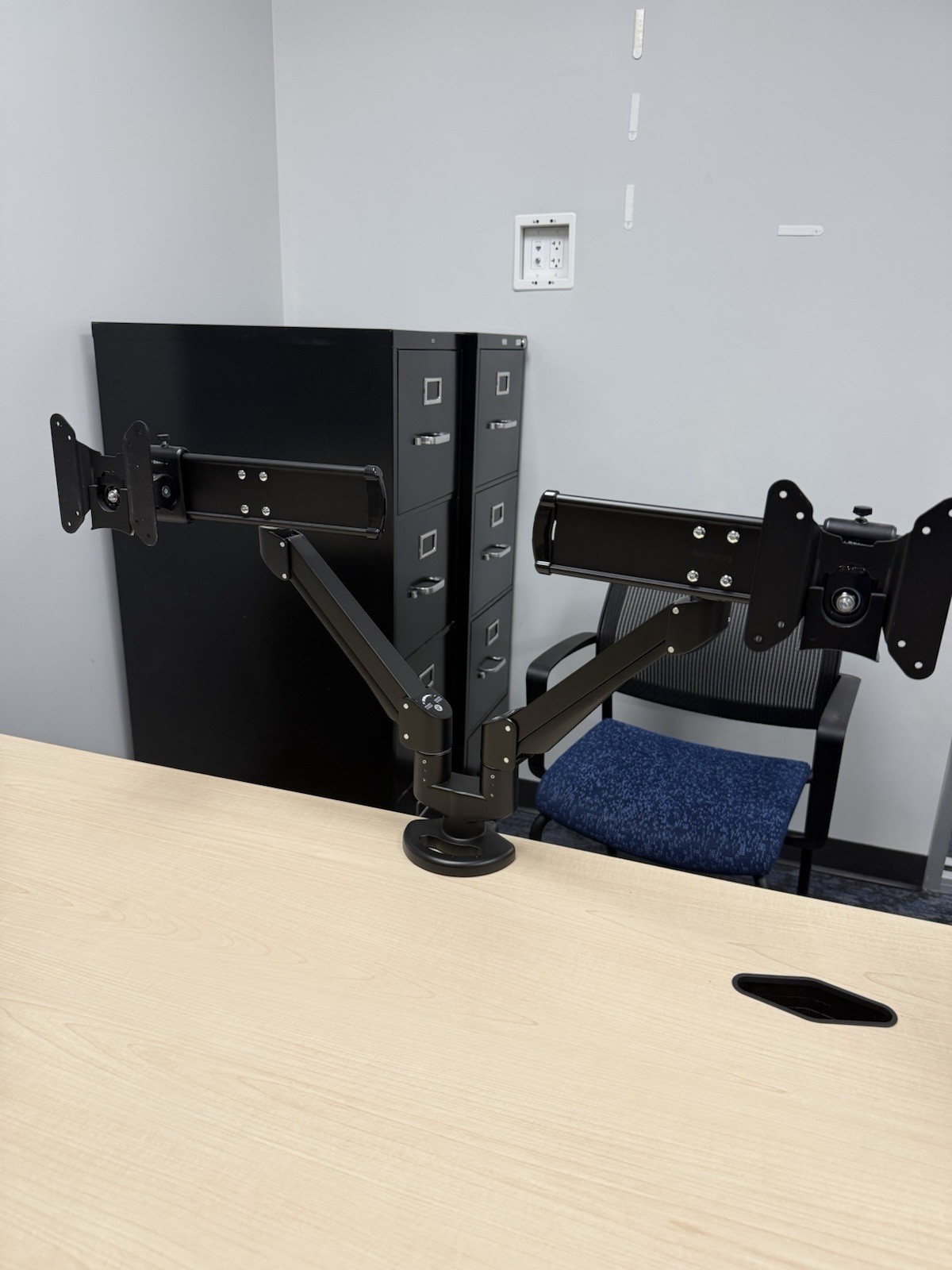 Black Dual Monitor Arm Desk Mount - New Without Box