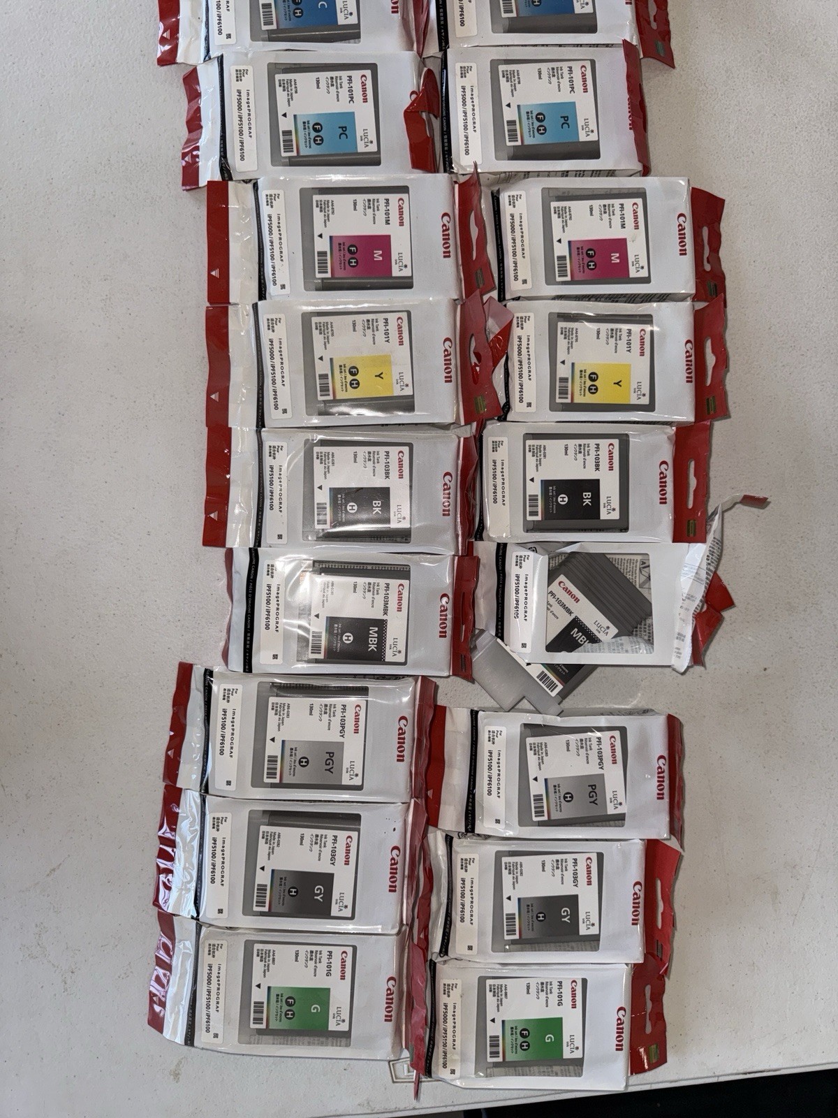 Lot Of 24 Canon PFI-101 Ink OEM Cartridge For iPF5000/5100/6100