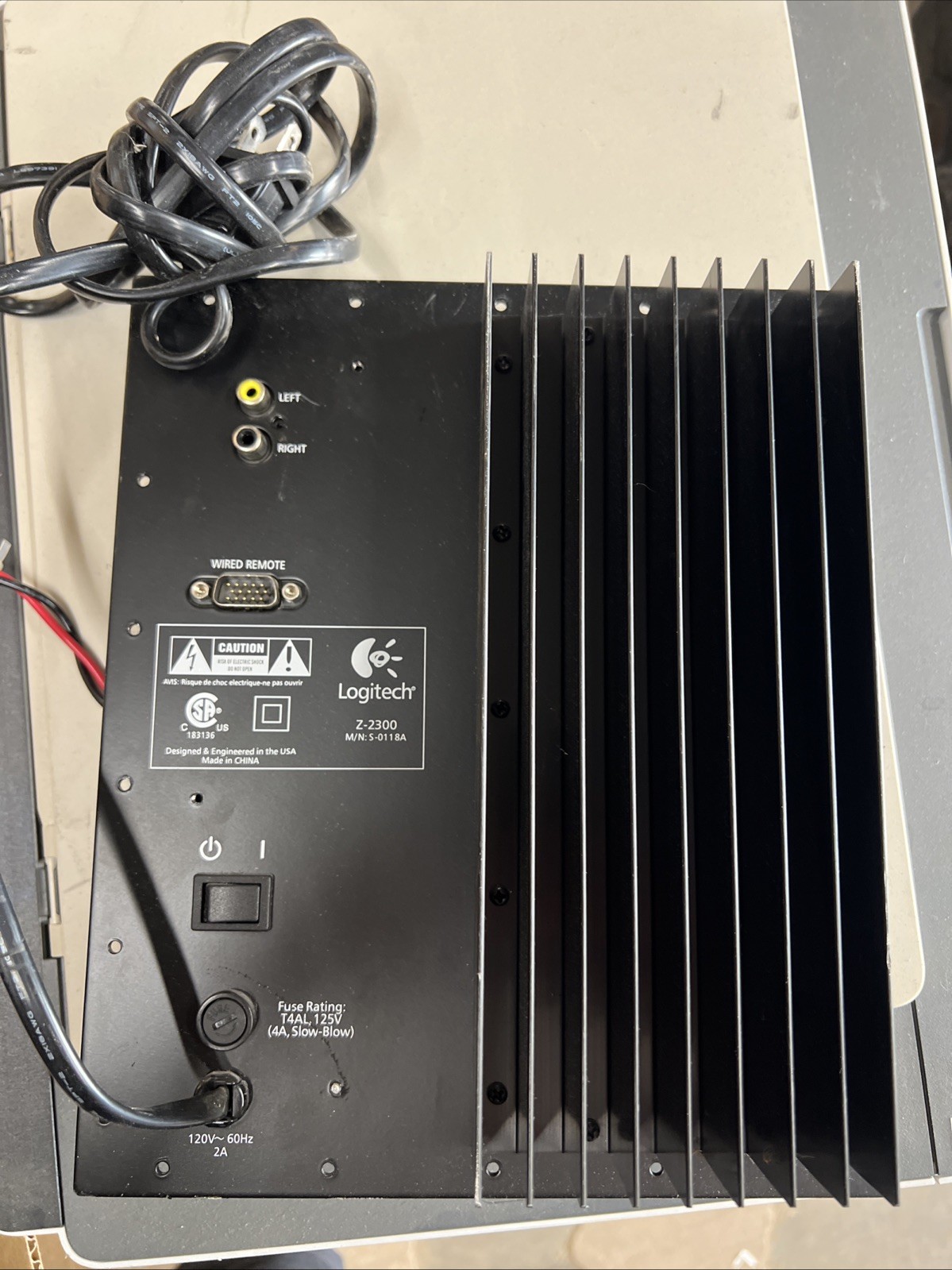 Logitech Z-2300  Subwoofer  Computer Speaker Genuine OEM Amp Only UNTESTED