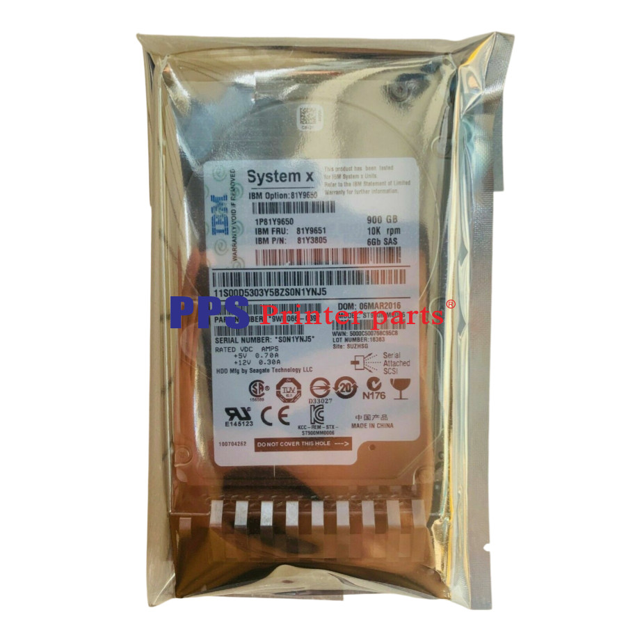 NEW IBM 81Y9651 81Y3805 81Y9650 900GB 10K 6G SFF SAS 2.5" HOT SWAP HARD DRIVE
