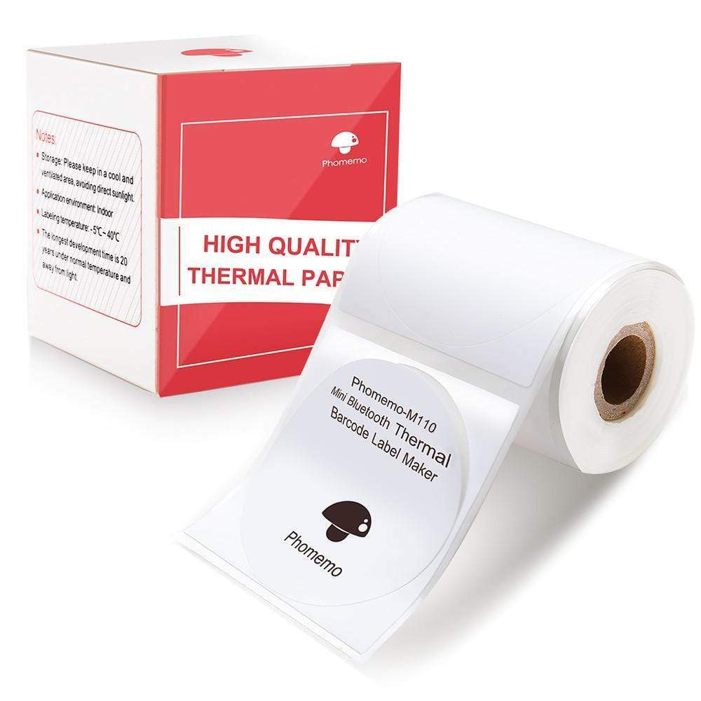 50*50mm Round Thermal Sticker Label for Phomemo M110/M200/M220 Thermal Printer