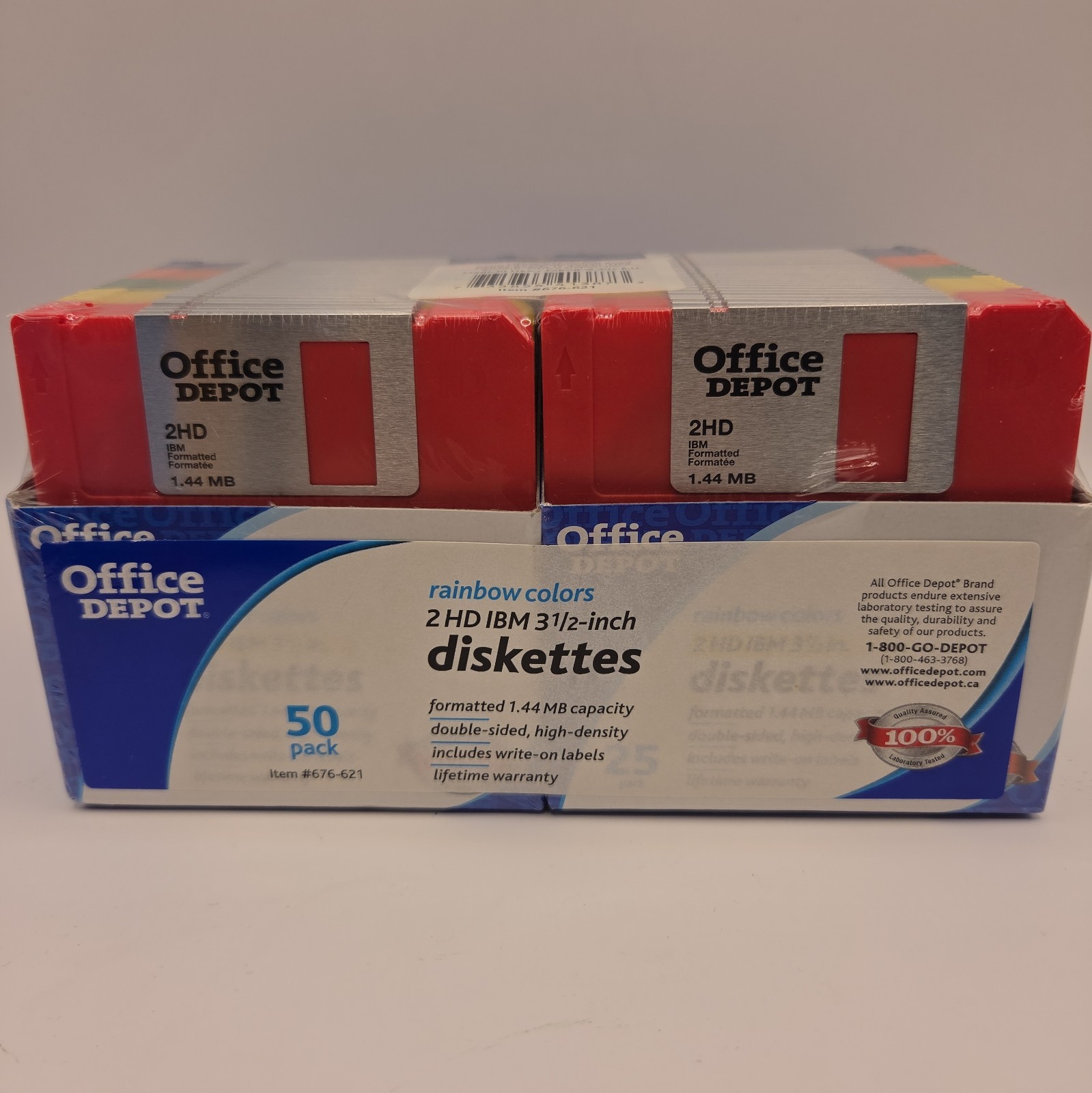 Office Depot 2HD IBM Formatted 3.5in Floppy Disks 1.44MB 50 Pack