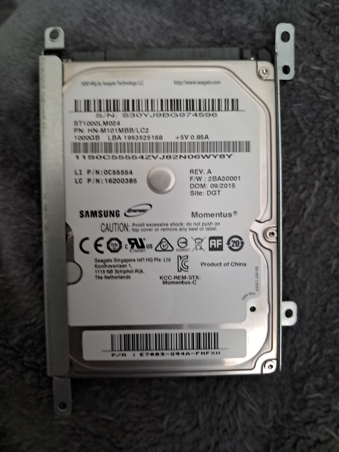 Samsung 1TB,Internal,5400 RPM,2.5 inch (ST1000LM024) Hard Drive