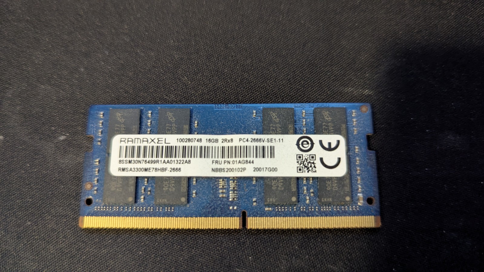 Ramaxel 1x16GB DDR-4 SO-DIMM Laptop RAM RMSA3300ME78HBF-2666