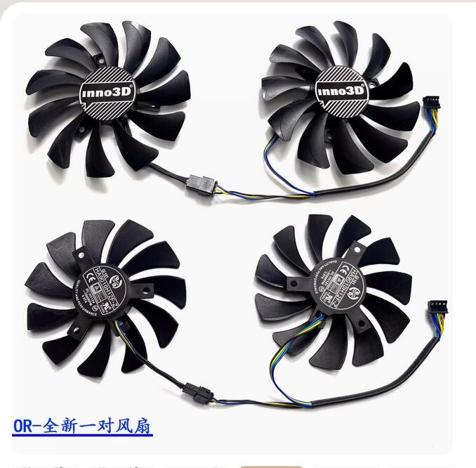 Graphics Card Cooling Fan HAHF-Z For INNO3D GTX1060 3GB X2 Black Gold God of War