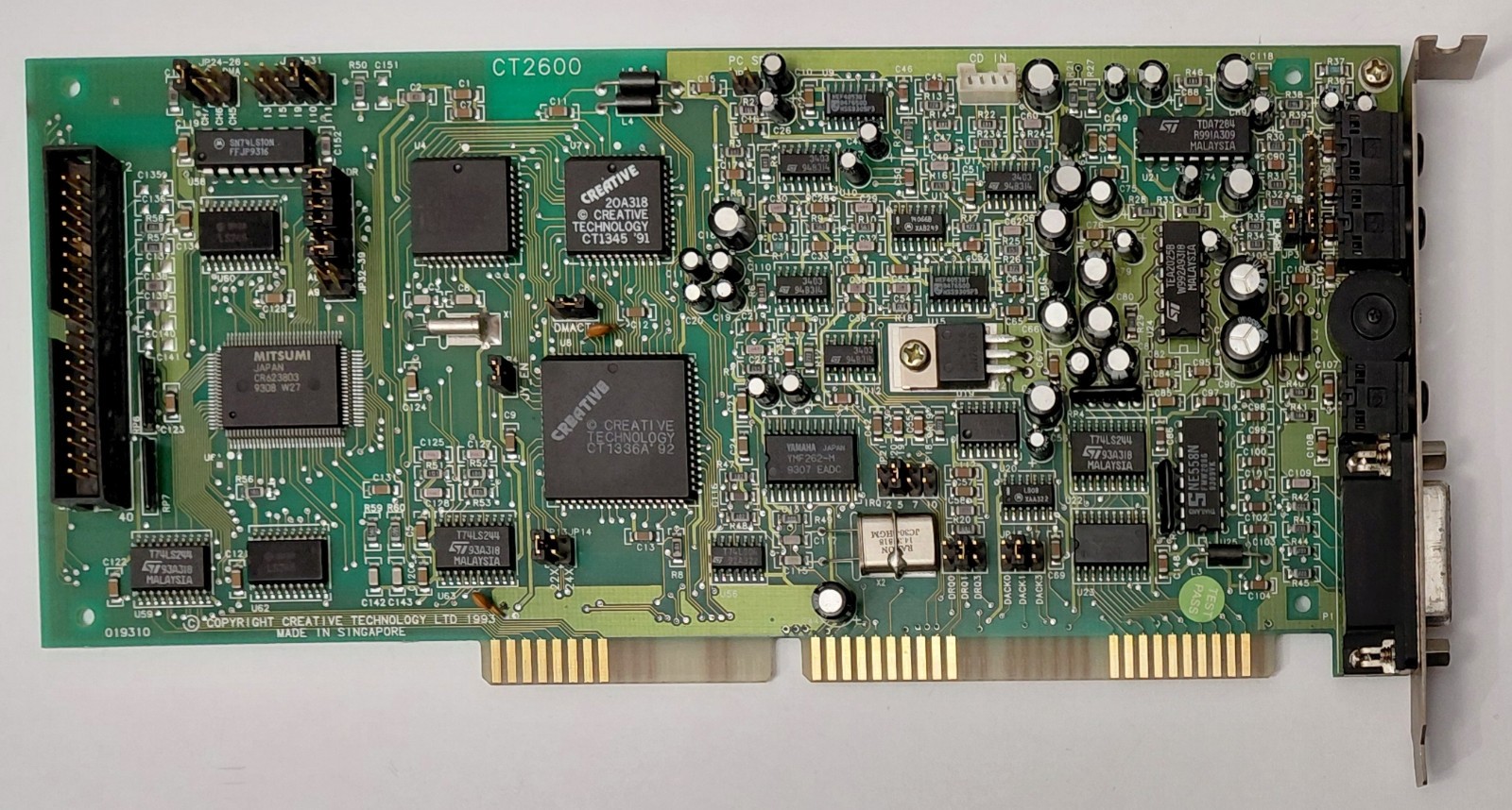 Creative Sound Blaster Pro 2 ISA Sound Card (CT2600, OPL3, Mitsumi, Retro, 1993)