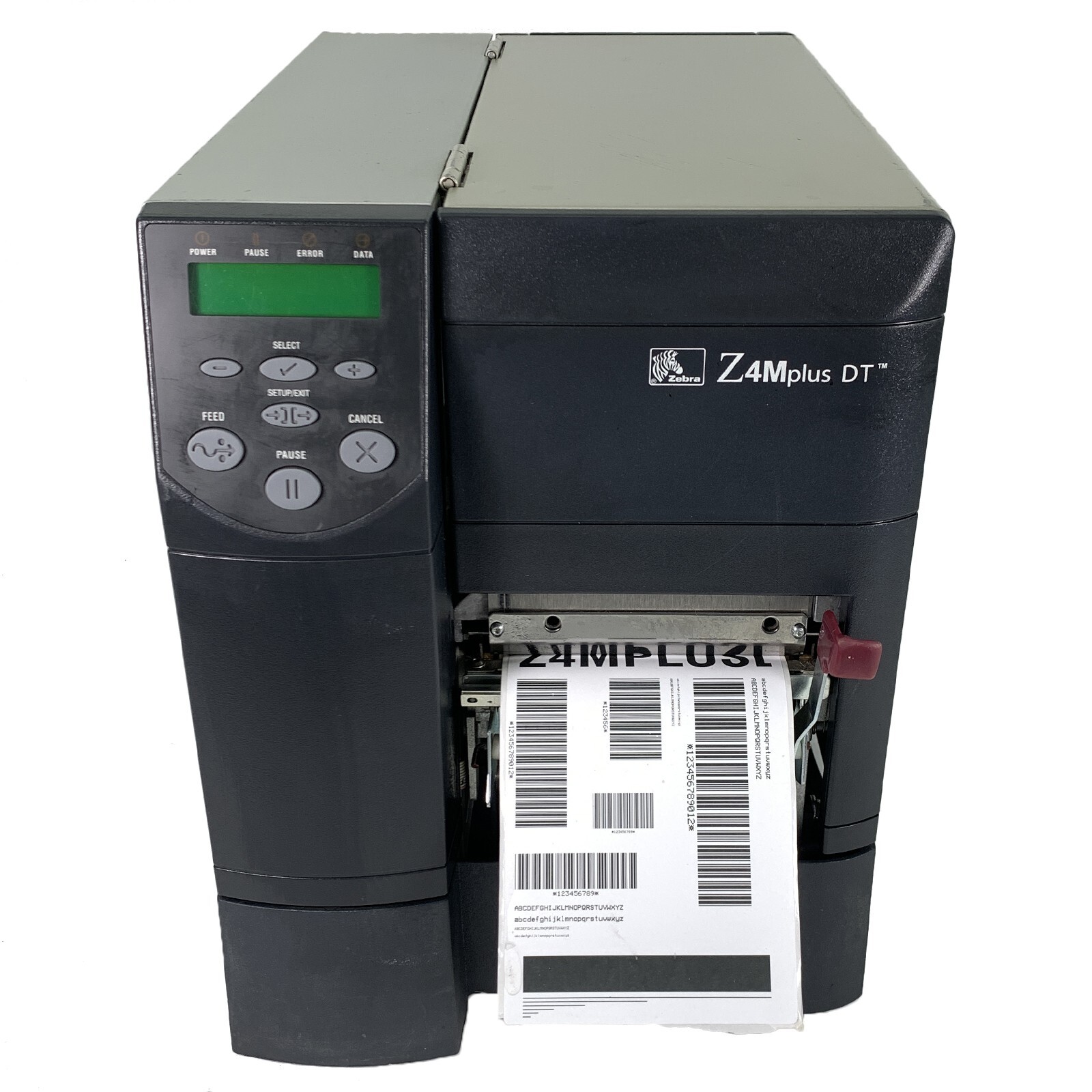GOOD WORKING Zebra Z4M Plus DT Label Printer Peeler Rewinder USB Serial Parallel