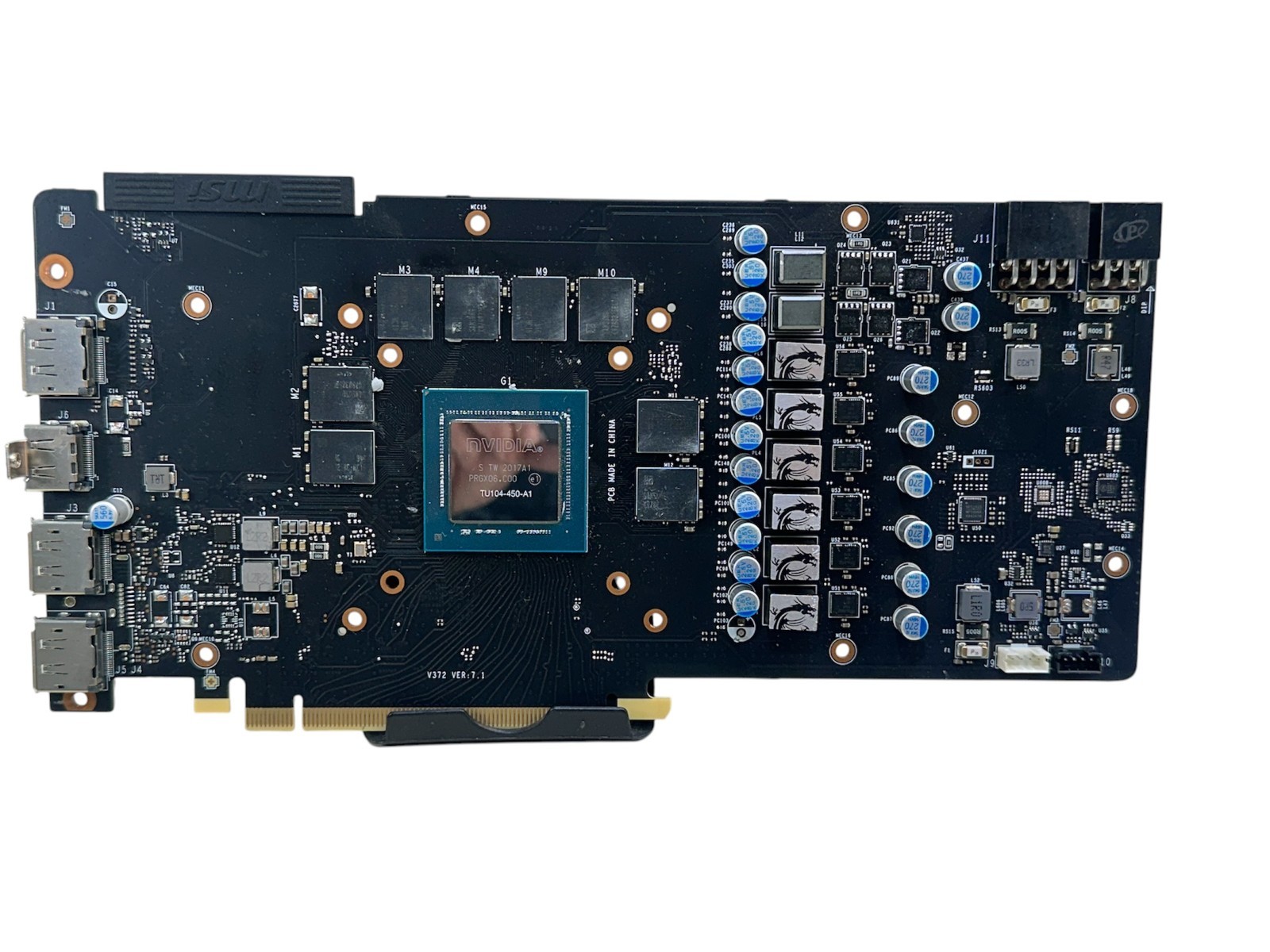 V372 VER 7.1 BOARD FOR MSI GeForce RTX 2080 VENTUS 8GB GDDR6 GRAPHIC CARD AS IS