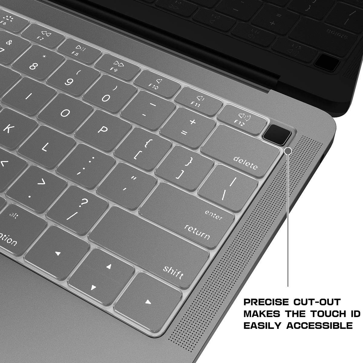 2pcs Black Silicone Keyboard Cover for Model A1932 Macbook Air 13" ONLY