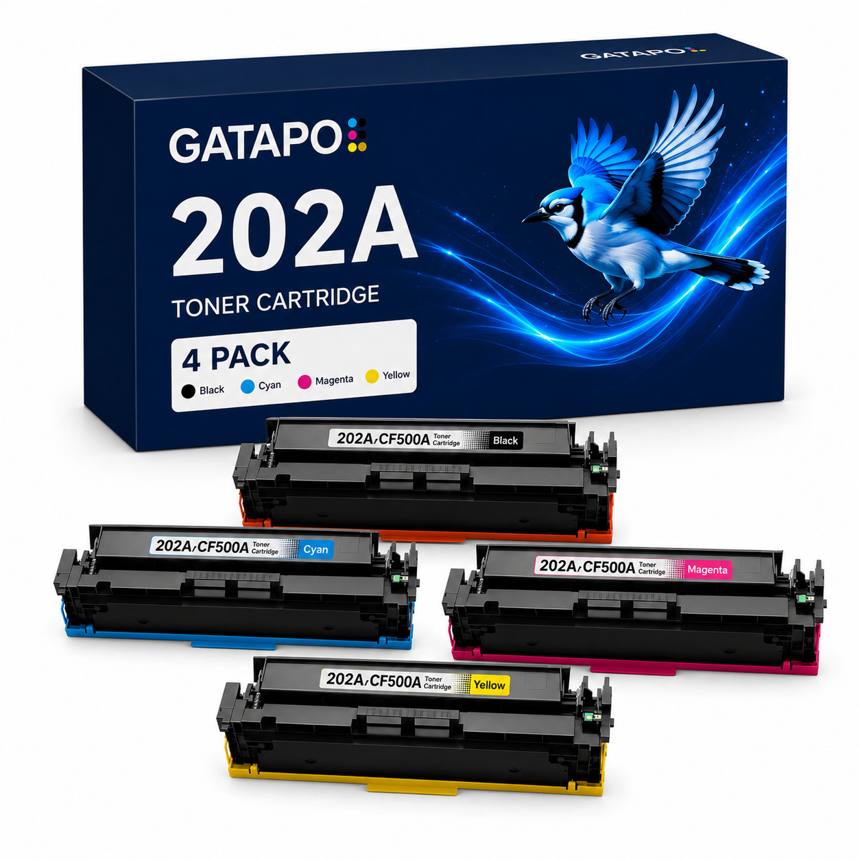 202A-CF500A-4PK  Toner  for M281fdw M254dw M281cdw Printer