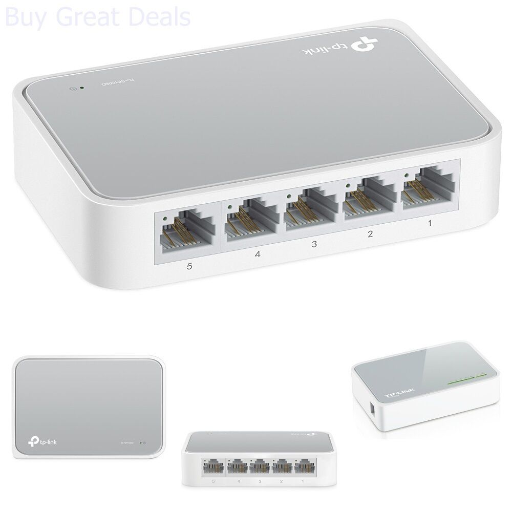 Fast Mini Ethernet 10/100Mbps Network Switch Desktop RJ45 LAN Hub Adapter 5 Port
