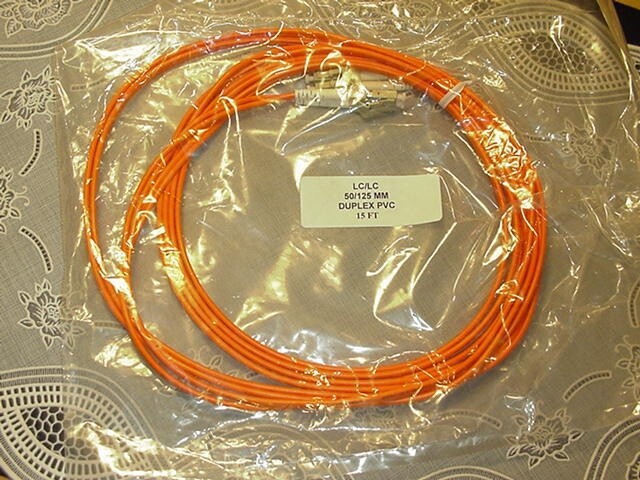 15 Foot LC-LC Duplex Fiber Cable 50/125 LC to LC NEW