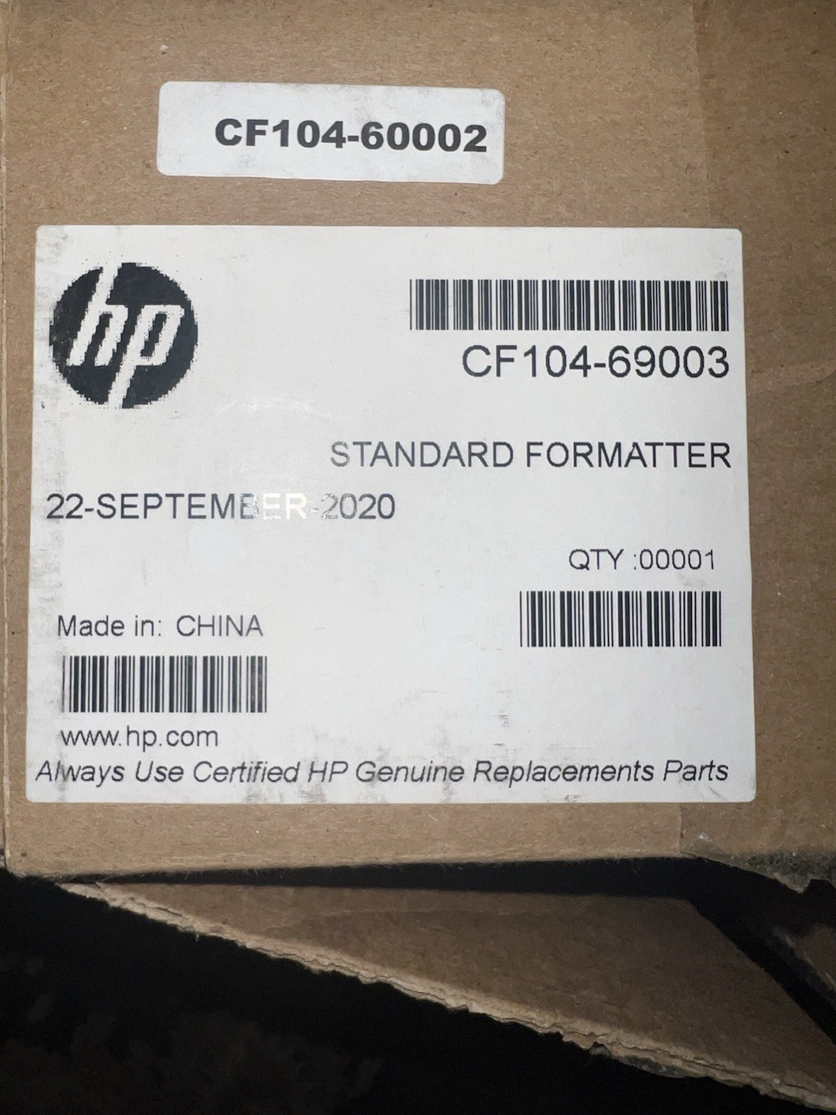 HP Genuine CF104-69003 CF104-60002 Formatter Board Sealed