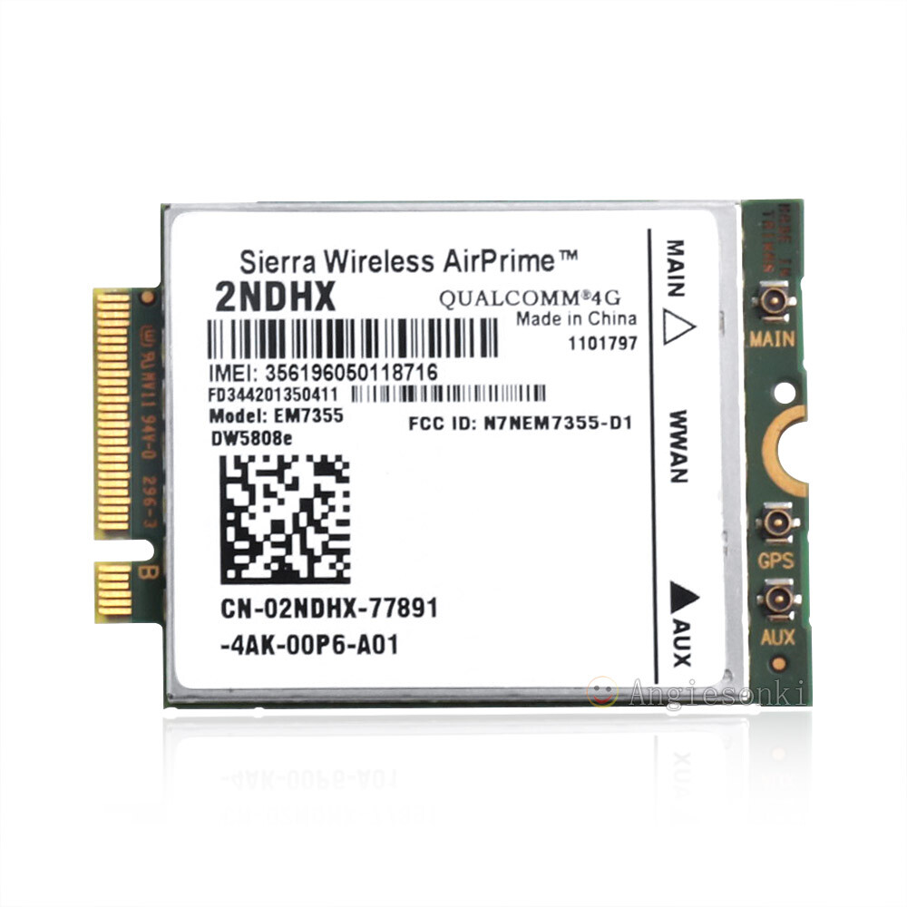 Dell Wireless DW5808e 4G LTE EM7355 WWAN Module Card 2NDHX NPR73 PN01C 4GP3D