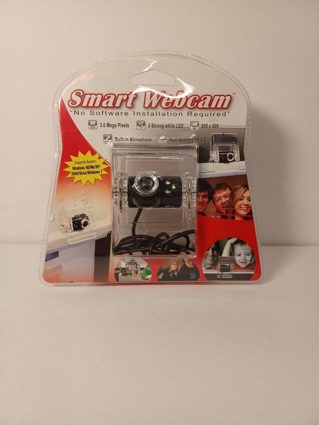 Next Products USB 2.0 Smart Webcam with 3 LEDs Built-in Microphone 3 MP Sealed