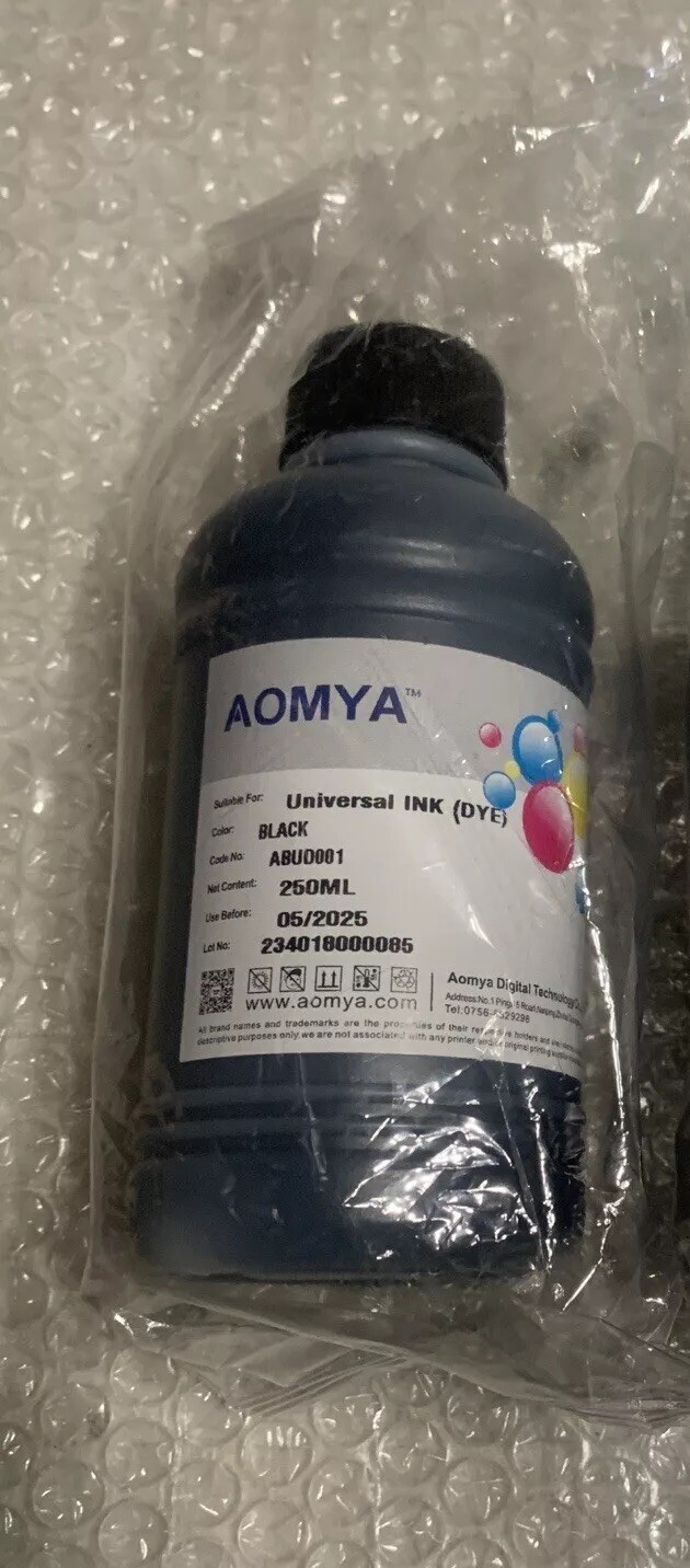 AOMYA Universal Ink (DYE) Black 250ML -CHA