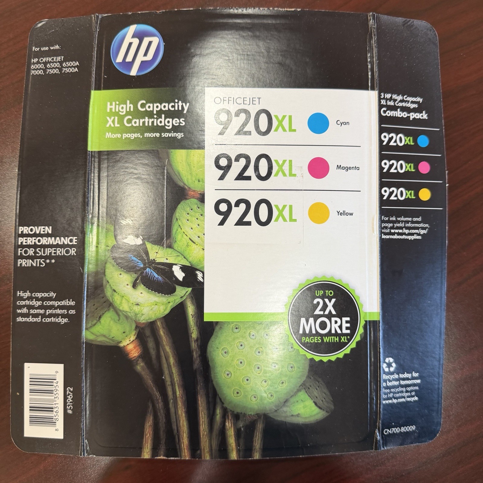 HP 920XL Color Ink Cartridges Genuine HP - Combo Pack - Cyan Magenta Yellow