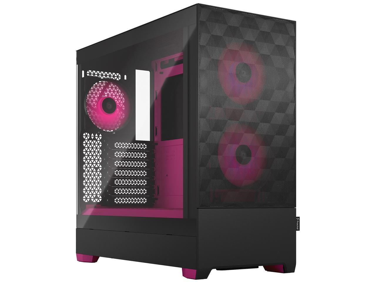 Fractal Design Pop Air RGB Black Magenta Core TG ATX High-Airflow Clear Tempered