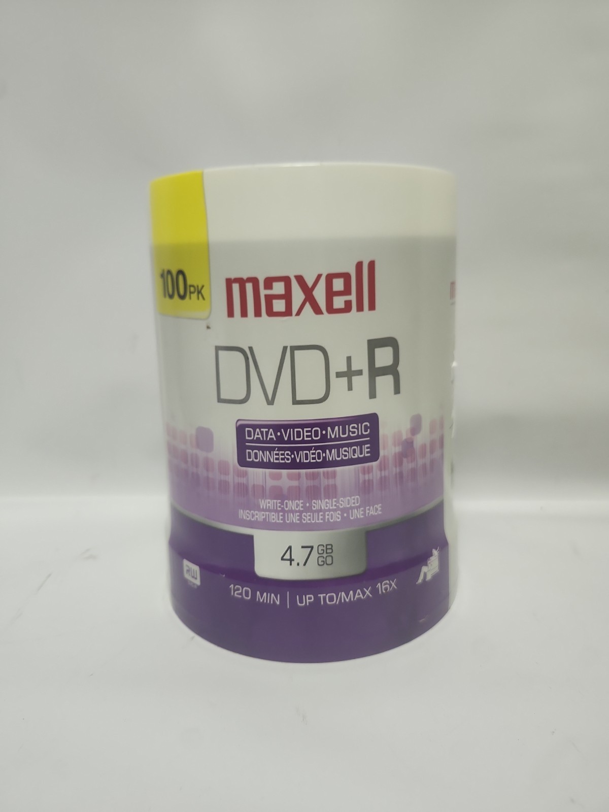 Maxell DVD+R 4.7GB 120 Min 16X Blank Media Recordable Discs 100 Pack Spindle